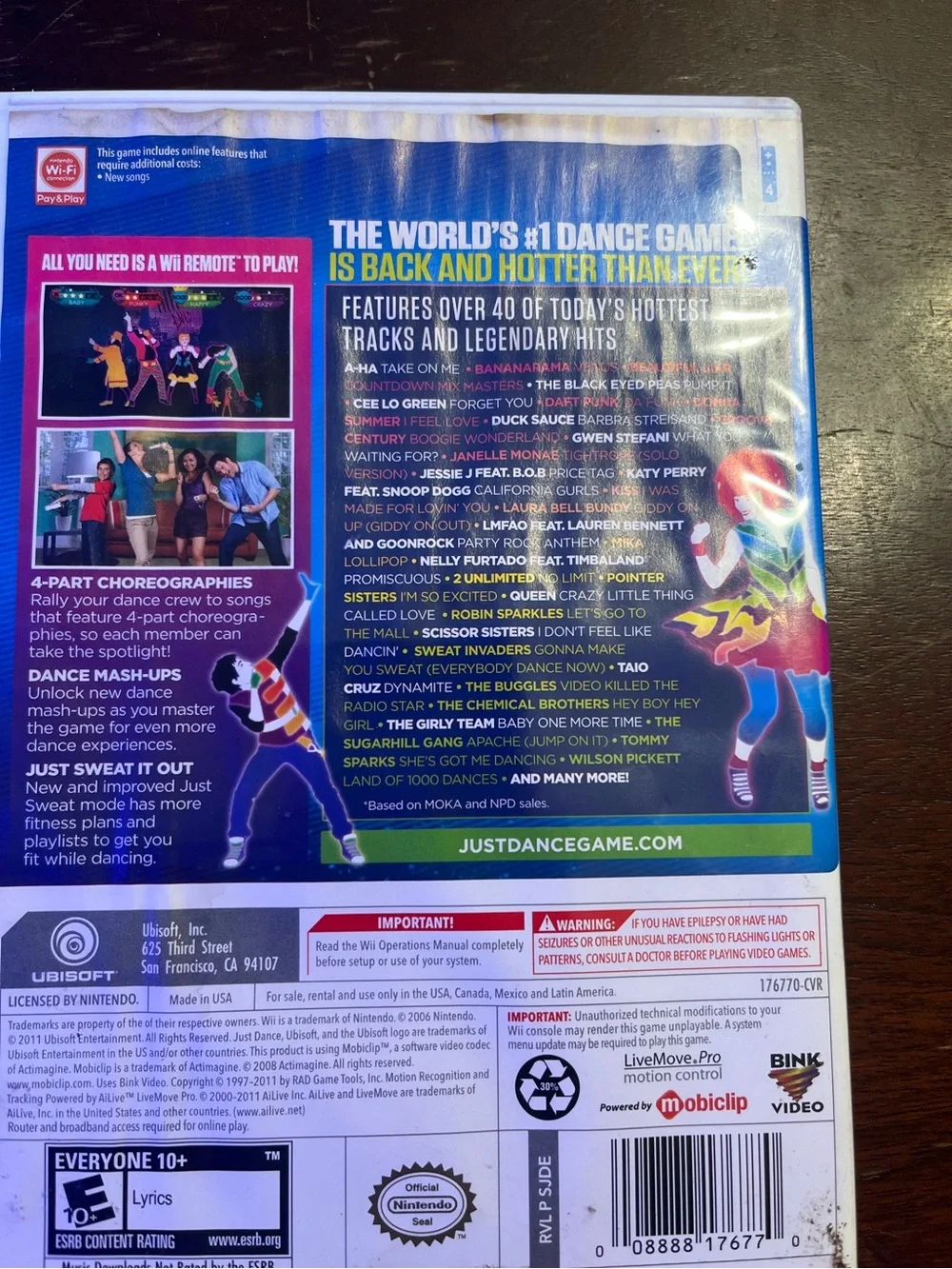 Nintendo Just Dance 3 – Blue & Pink Cover Art